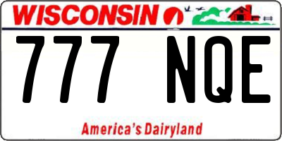 WI license plate 777NQE
