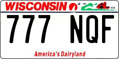 WI license plate 777NQF