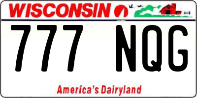 WI license plate 777NQG