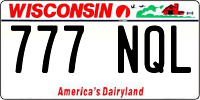 WI license plate 777NQL