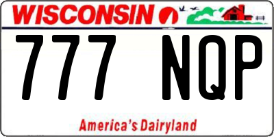 WI license plate 777NQP