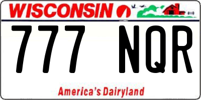 WI license plate 777NQR