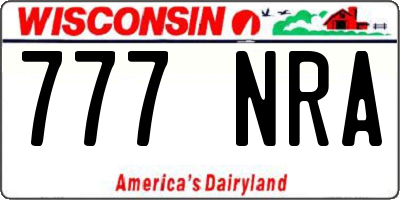 WI license plate 777NRA