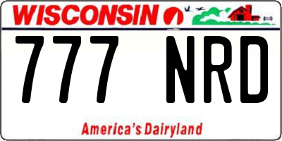 WI license plate 777NRD