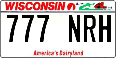 WI license plate 777NRH