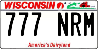 WI license plate 777NRM