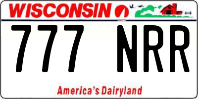WI license plate 777NRR