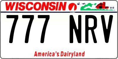 WI license plate 777NRV