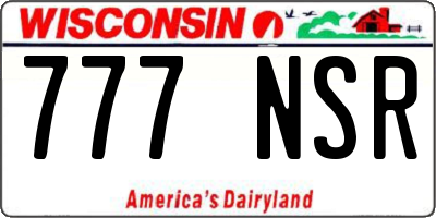 WI license plate 777NSR