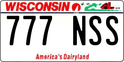 WI license plate 777NSS