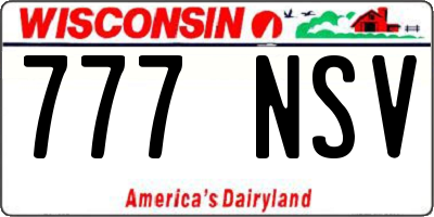 WI license plate 777NSV