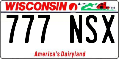 WI license plate 777NSX