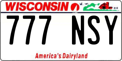 WI license plate 777NSY