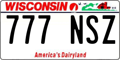 WI license plate 777NSZ