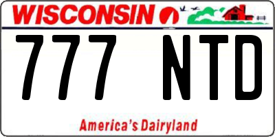 WI license plate 777NTD