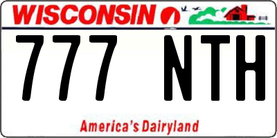 WI license plate 777NTH