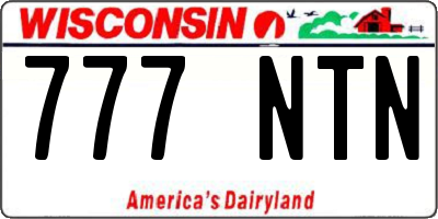 WI license plate 777NTN