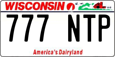 WI license plate 777NTP