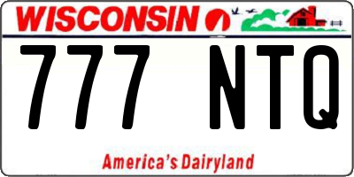 WI license plate 777NTQ