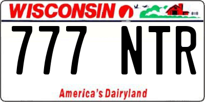 WI license plate 777NTR