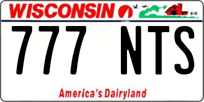 WI license plate 777NTS