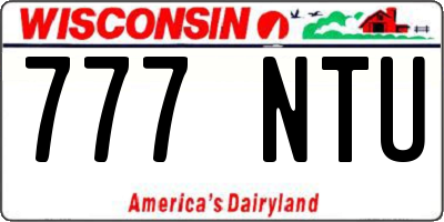 WI license plate 777NTU