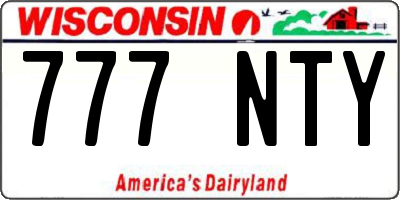 WI license plate 777NTY