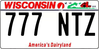 WI license plate 777NTZ