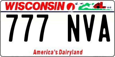 WI license plate 777NVA
