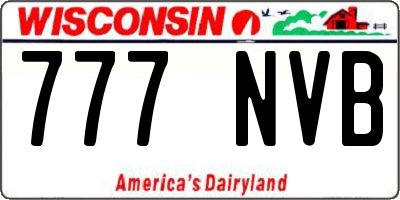 WI license plate 777NVB