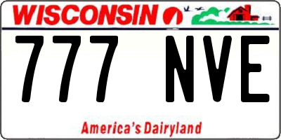 WI license plate 777NVE