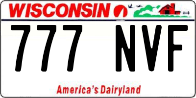 WI license plate 777NVF