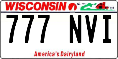 WI license plate 777NVI