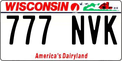 WI license plate 777NVK