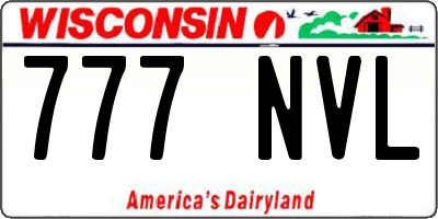 WI license plate 777NVL