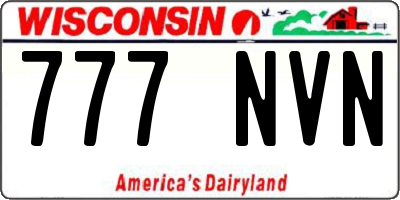 WI license plate 777NVN