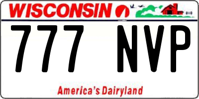 WI license plate 777NVP