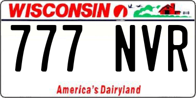 WI license plate 777NVR