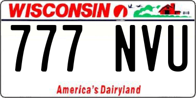 WI license plate 777NVU