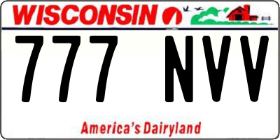 WI license plate 777NVV