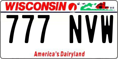 WI license plate 777NVW