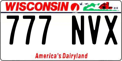 WI license plate 777NVX