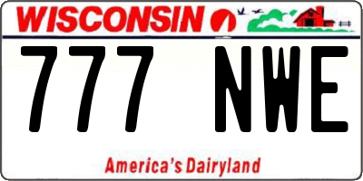 WI license plate 777NWE