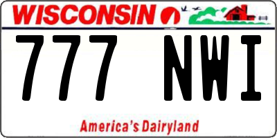 WI license plate 777NWI