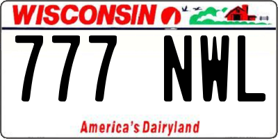 WI license plate 777NWL