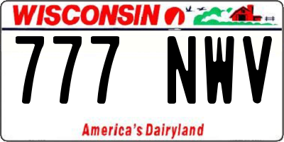 WI license plate 777NWV