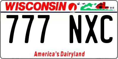 WI license plate 777NXC
