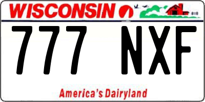WI license plate 777NXF