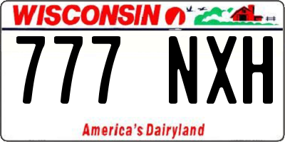 WI license plate 777NXH