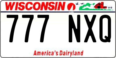 WI license plate 777NXQ